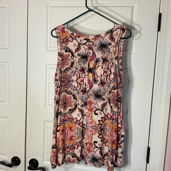 Lane Bryant Multicolor Floral Stretch Tank 14/16 - Picture 3 of 7
